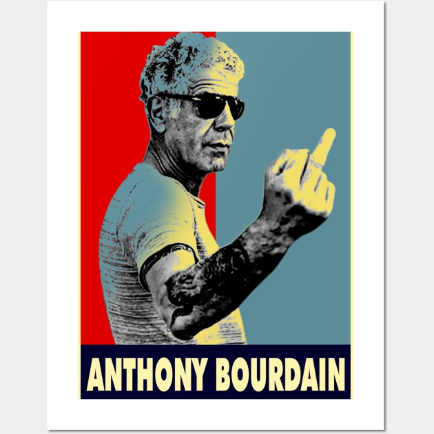 Retro Anthony Bourdain Fist Wall Art by AxLSTORE